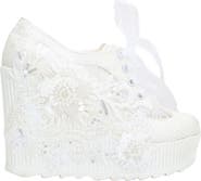 Forever & Always Shoes Sheri Lace Bridal Platform Sneakers