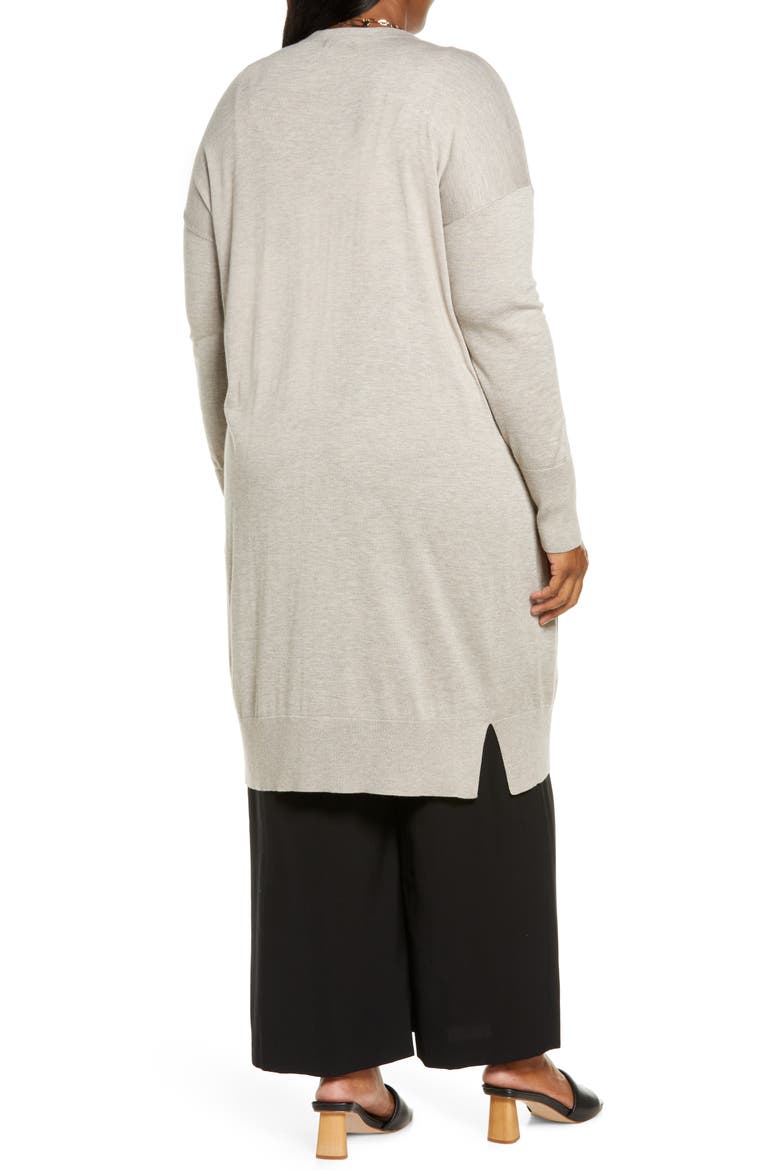 Long Cardigan, Alternate, color, TAN COBBLESTONE HEATHER