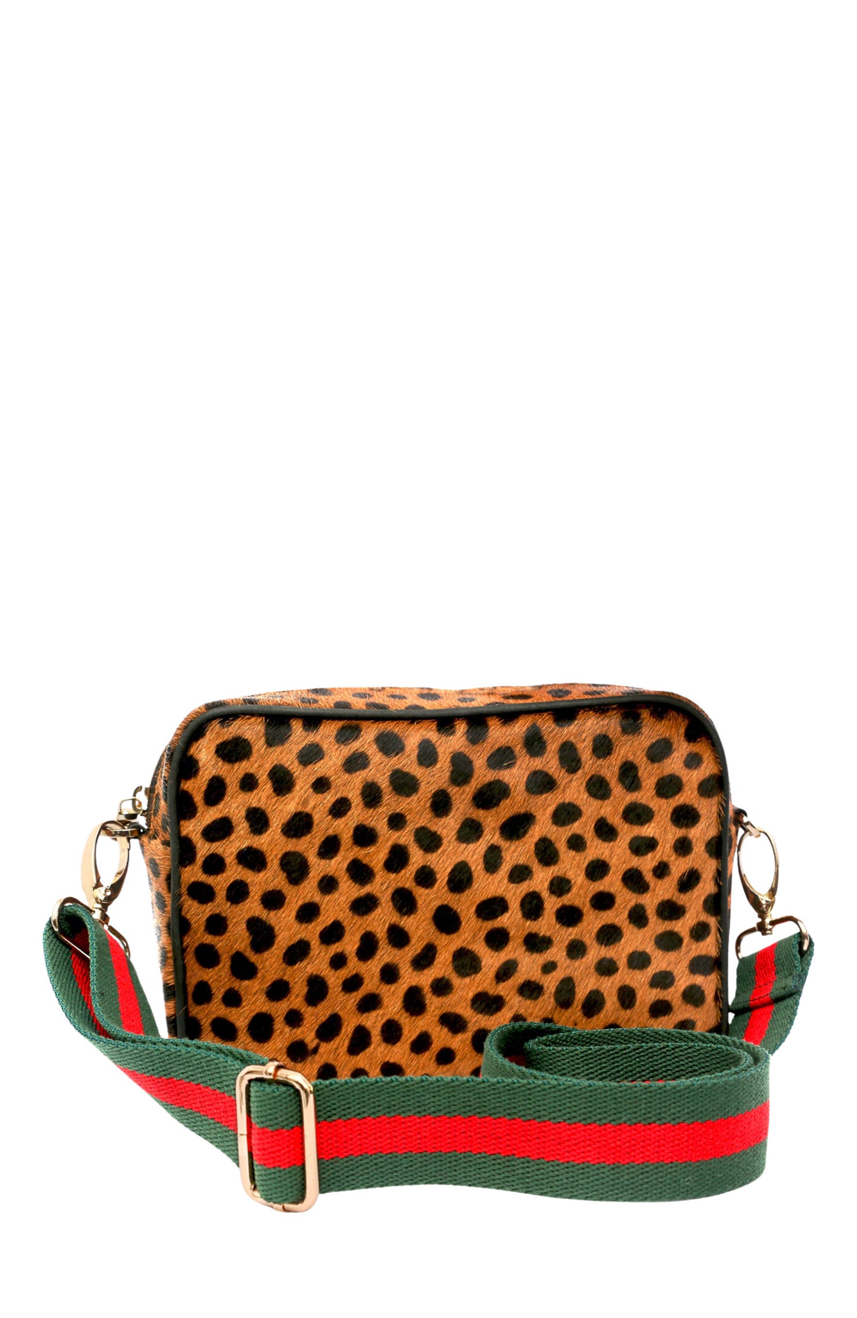 The Artisan & Company Leopard Leather Camera Bag in Leopard Print 