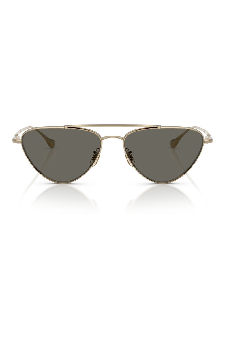 56mm Jil Sander Edition 1 Cat Eye Sunglasses, Main, color, GOLD / CARBON GREY