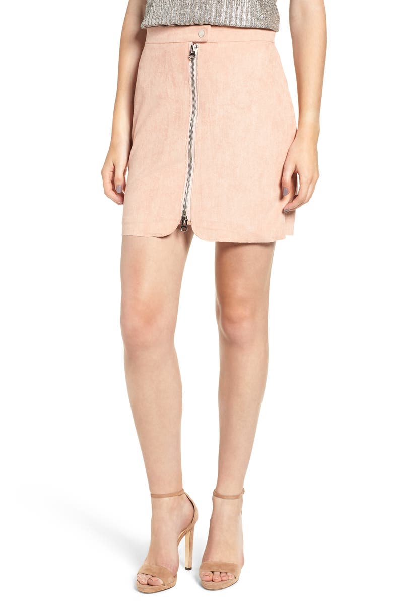 Bishop + Young Exposed Zip Miniskirt, Main, color, 