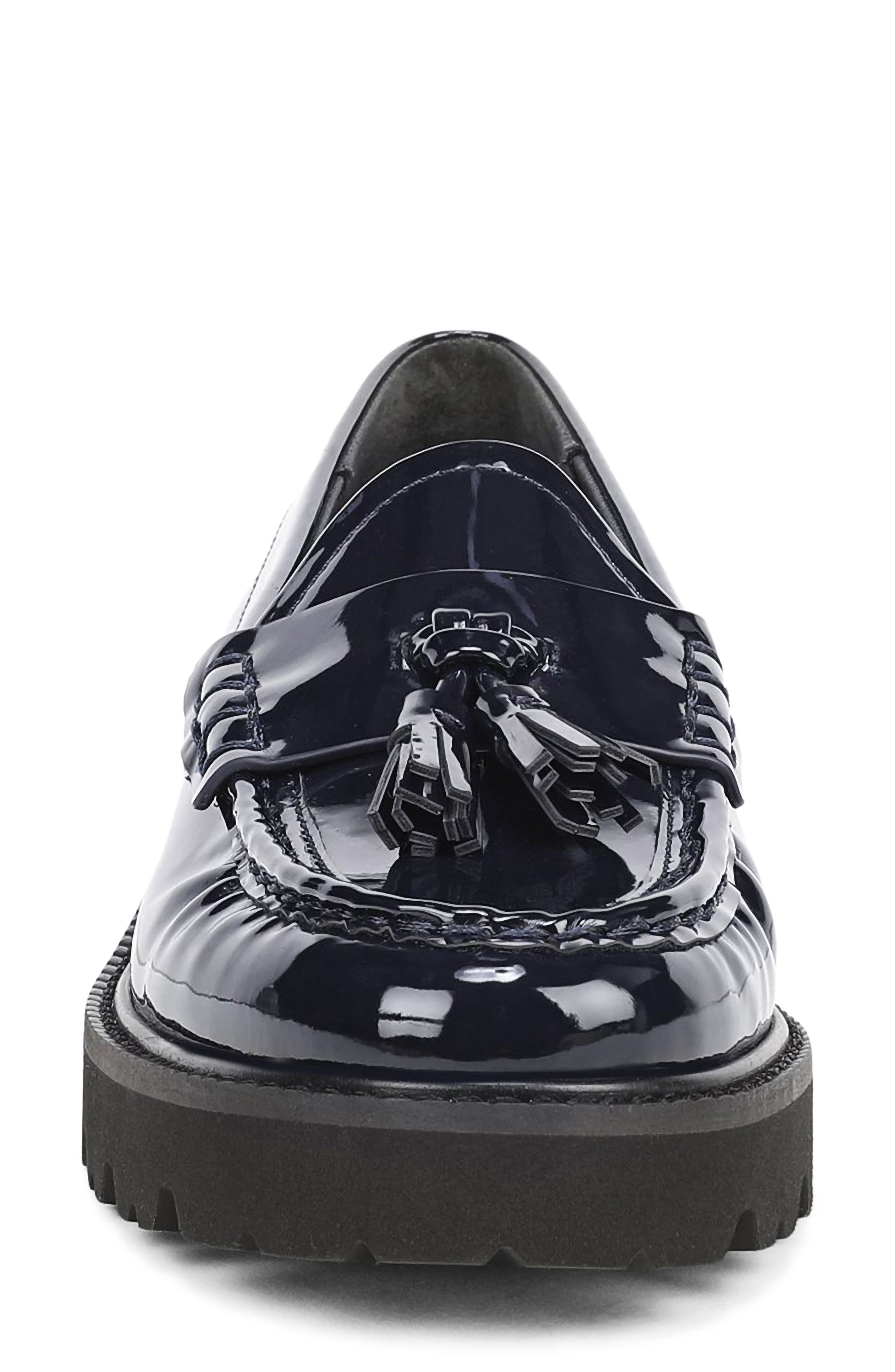 Sarika Tassel Loafer, Alternate, color, NAVY SOFT PU
