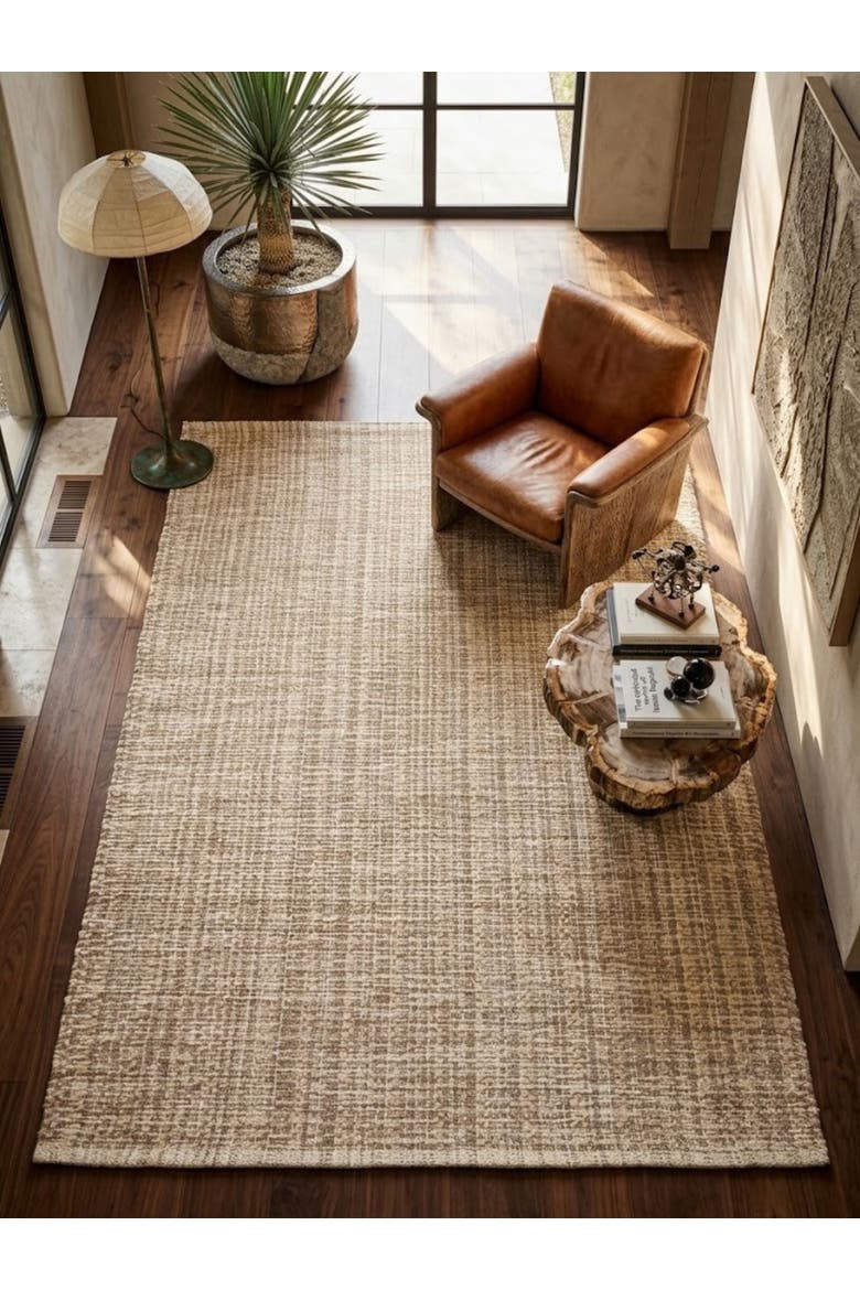 Phoenix Wool and Cotton Rug, Alternate, color, Brown