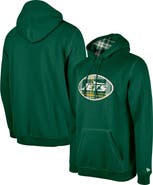 New Era Men's New Era Green New York Jets 3rd Down Plaid Pullover Hoodie