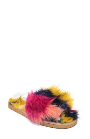 Minnetonka Lolo Faux Fur Slide Sandal