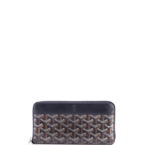 Matignon Zip Wallet Coated Canvas with Leather