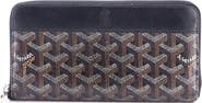 Pre-Owned Goyard Matignon Zip Wallet Coated Canvas with Leather