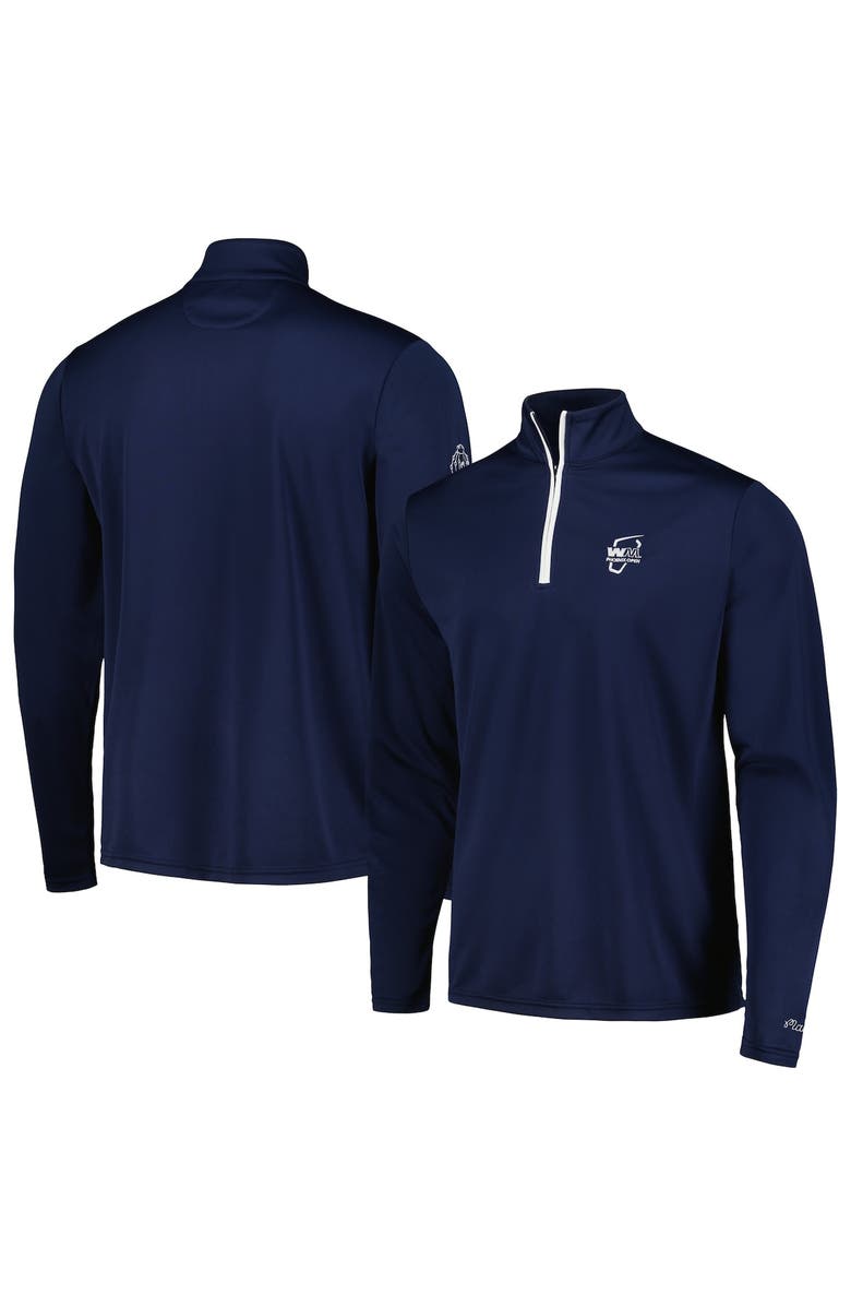 Malbon Golf Men's Navy WM Phoenix Open Performance Quarter-Zip Top, Main, color, Navy