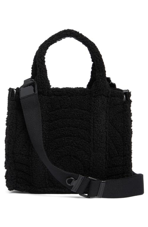 Kurt Geiger London Small Southbank Faux Fur Tote In Black