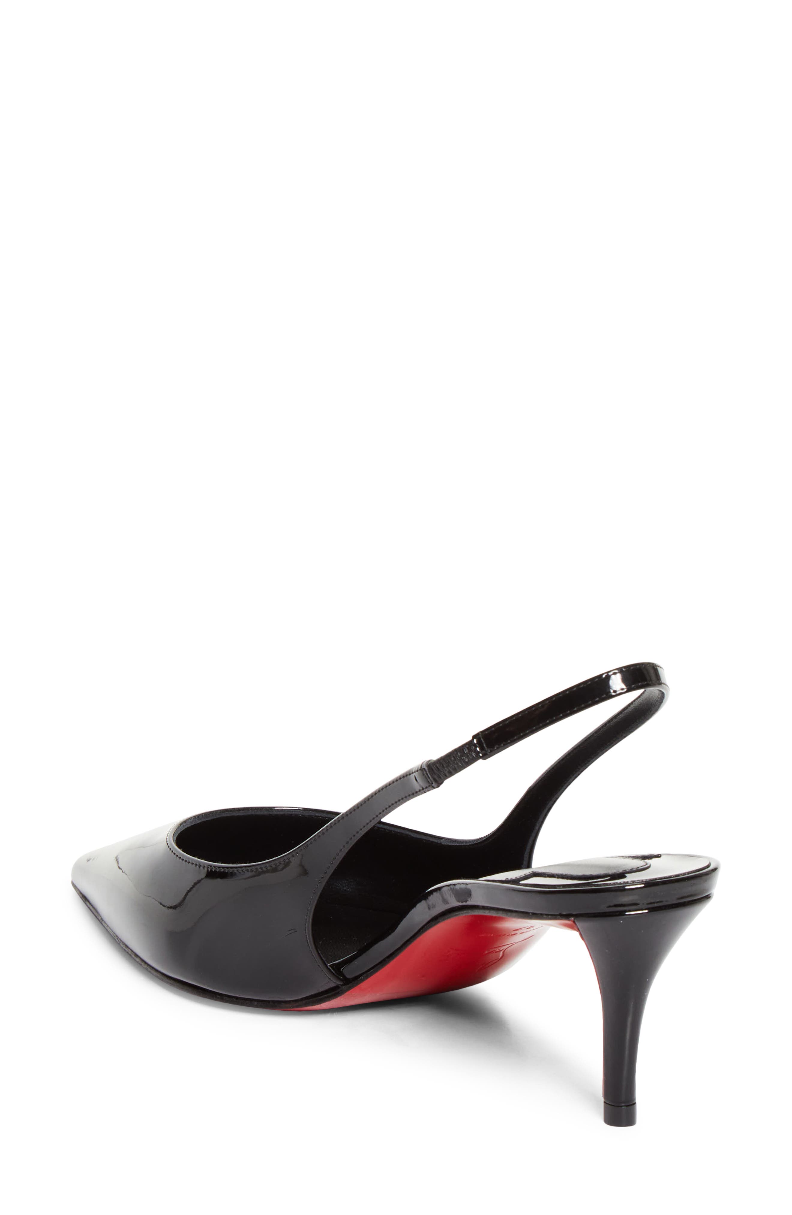Christian Louboutin Miss Z Pointed Toe Slingback Pump, Alternate, color, Black