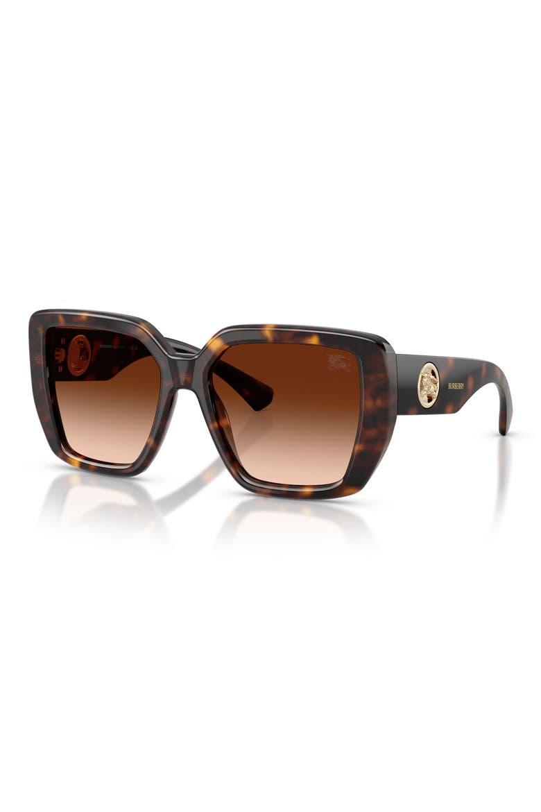 54mm Square Sunglasses, Alternate, color, DARK HAVANA / BROWN GRADIENT