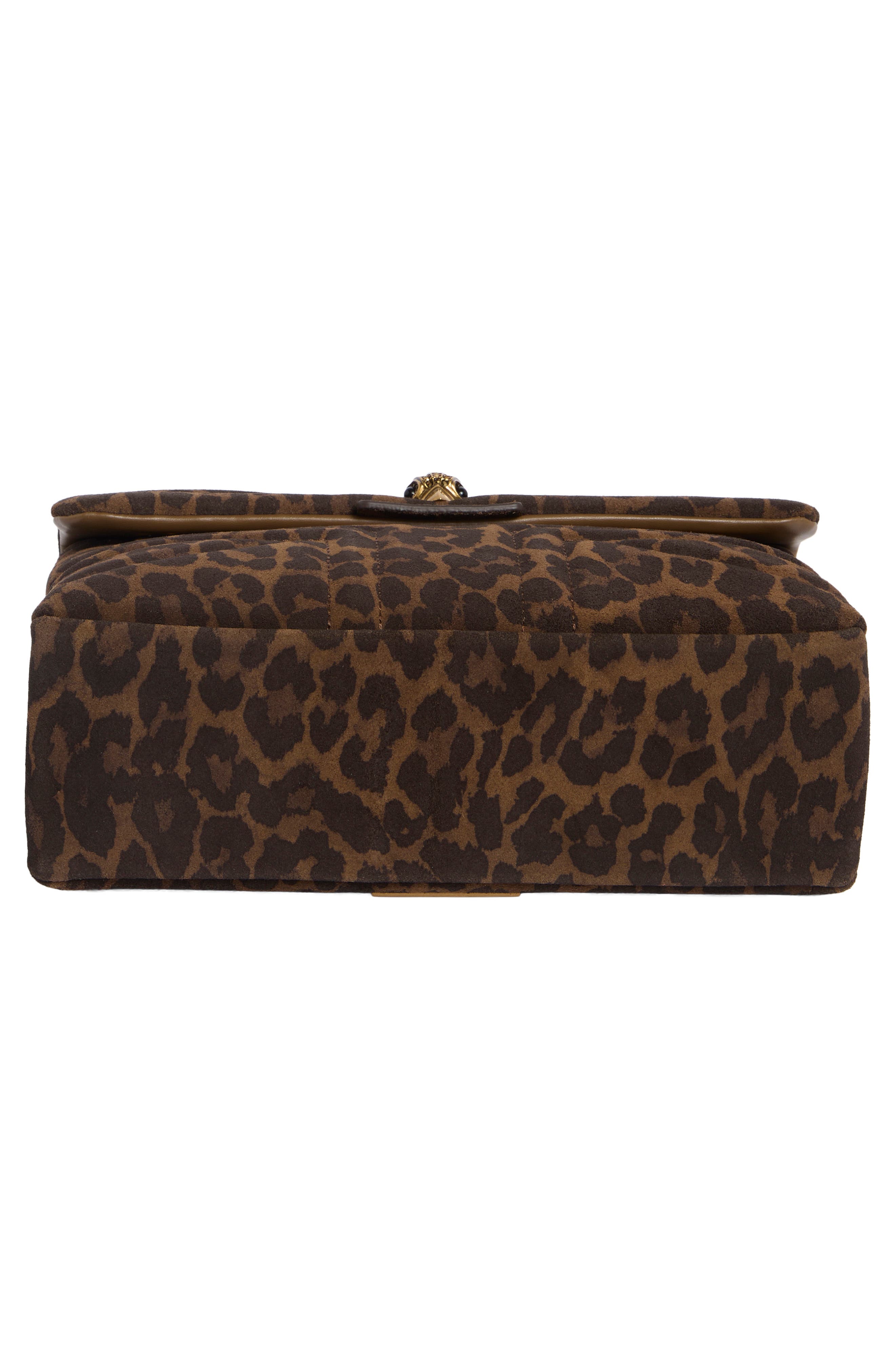 Union Jack Leopard Print Leather Shoulder Bag, Alternate, color, OPEN BROWN