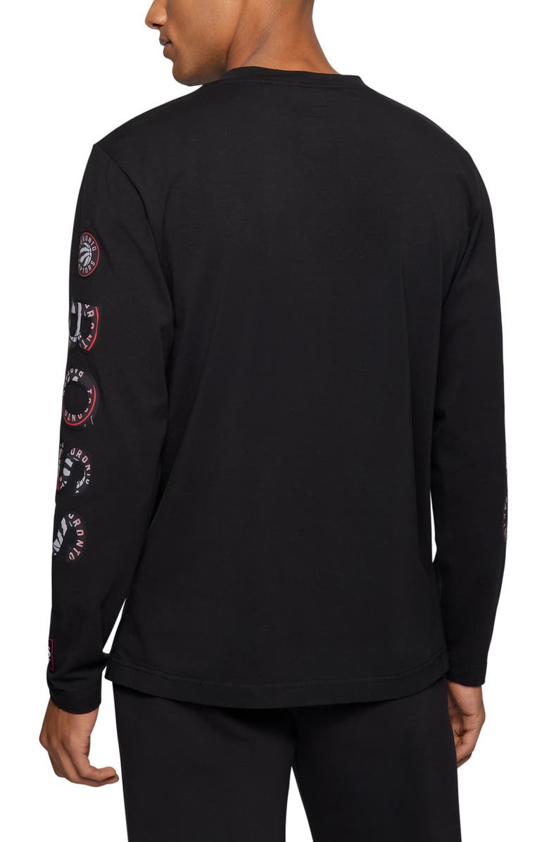 BOSS x NBA Threesixty Toronto Raptors Long Sleeve Logo Graphic Tee, Alternate, color, 