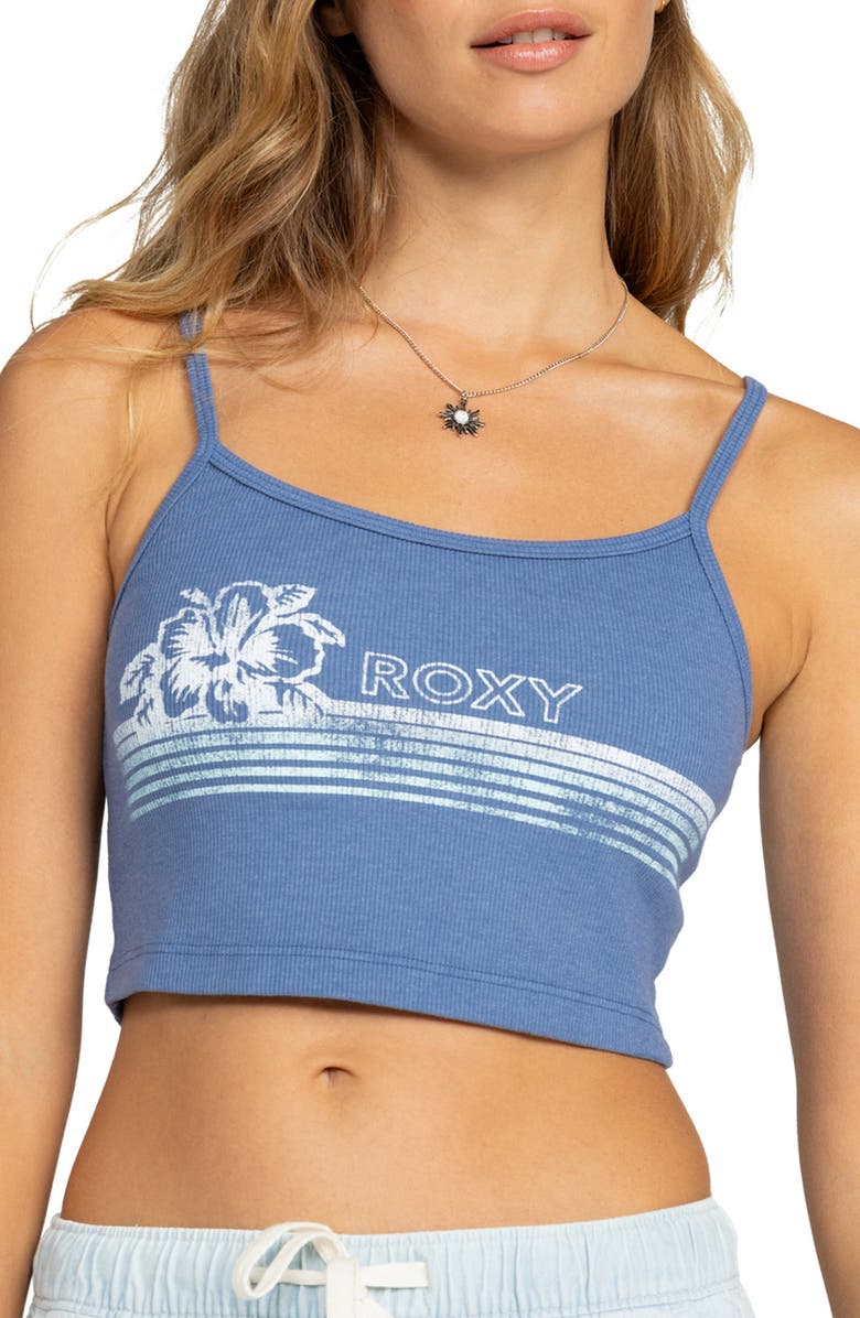 Roxy Hibiscus Stripe Dive Tank, Main, color, Coastal