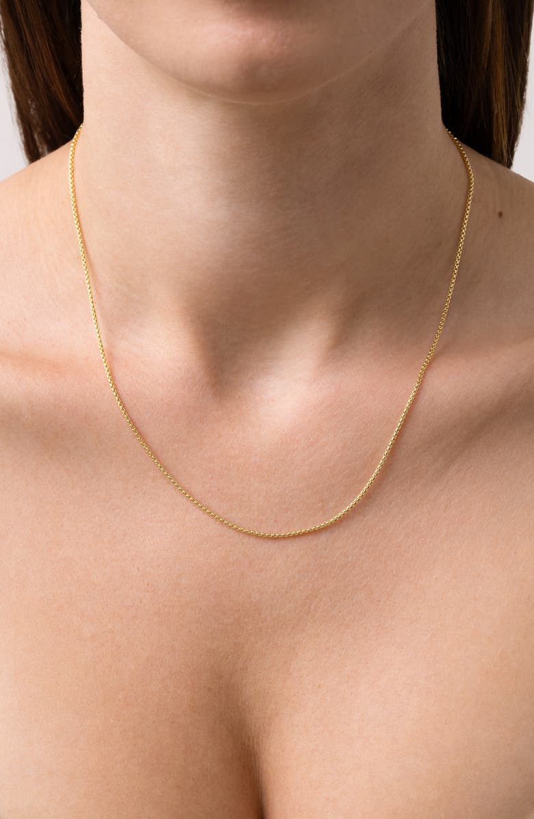 Bony Levy 14K Gold Box Chain Necklace, Alternate, color, Gold