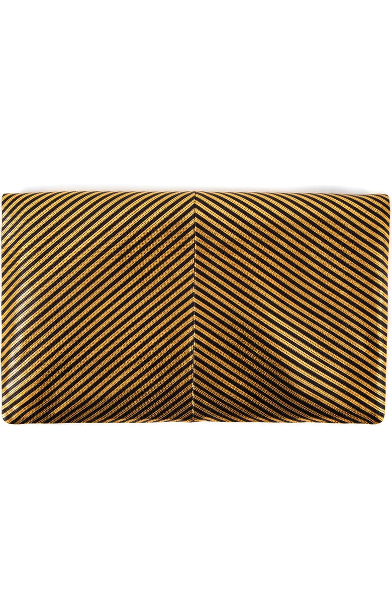 Clare V. Disco Stripe Foldover Clutch, Alternate, color,