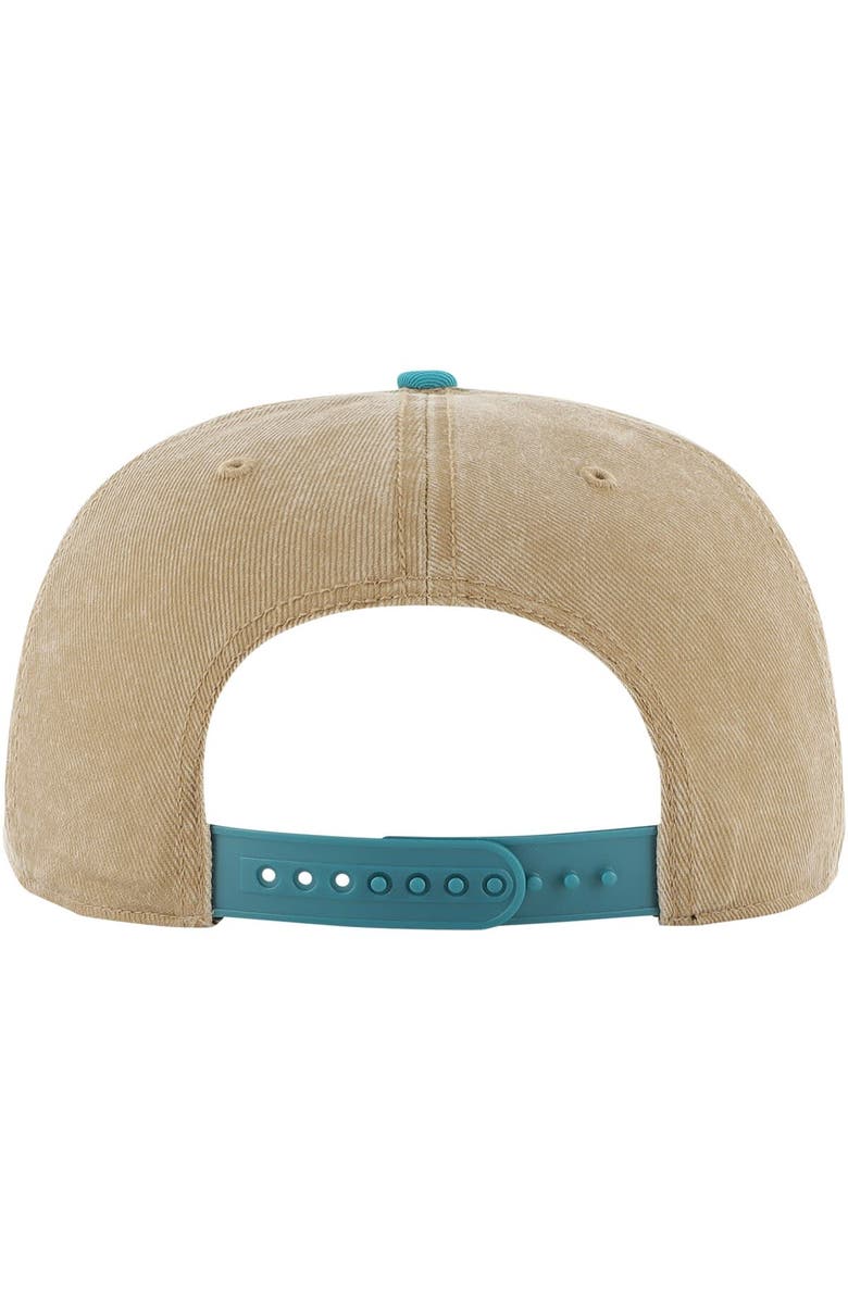 '47 Men's '47 Khaki/Teal Charlotte Hornets Chilmark Captain Snapback Hat, Alternate, color, 