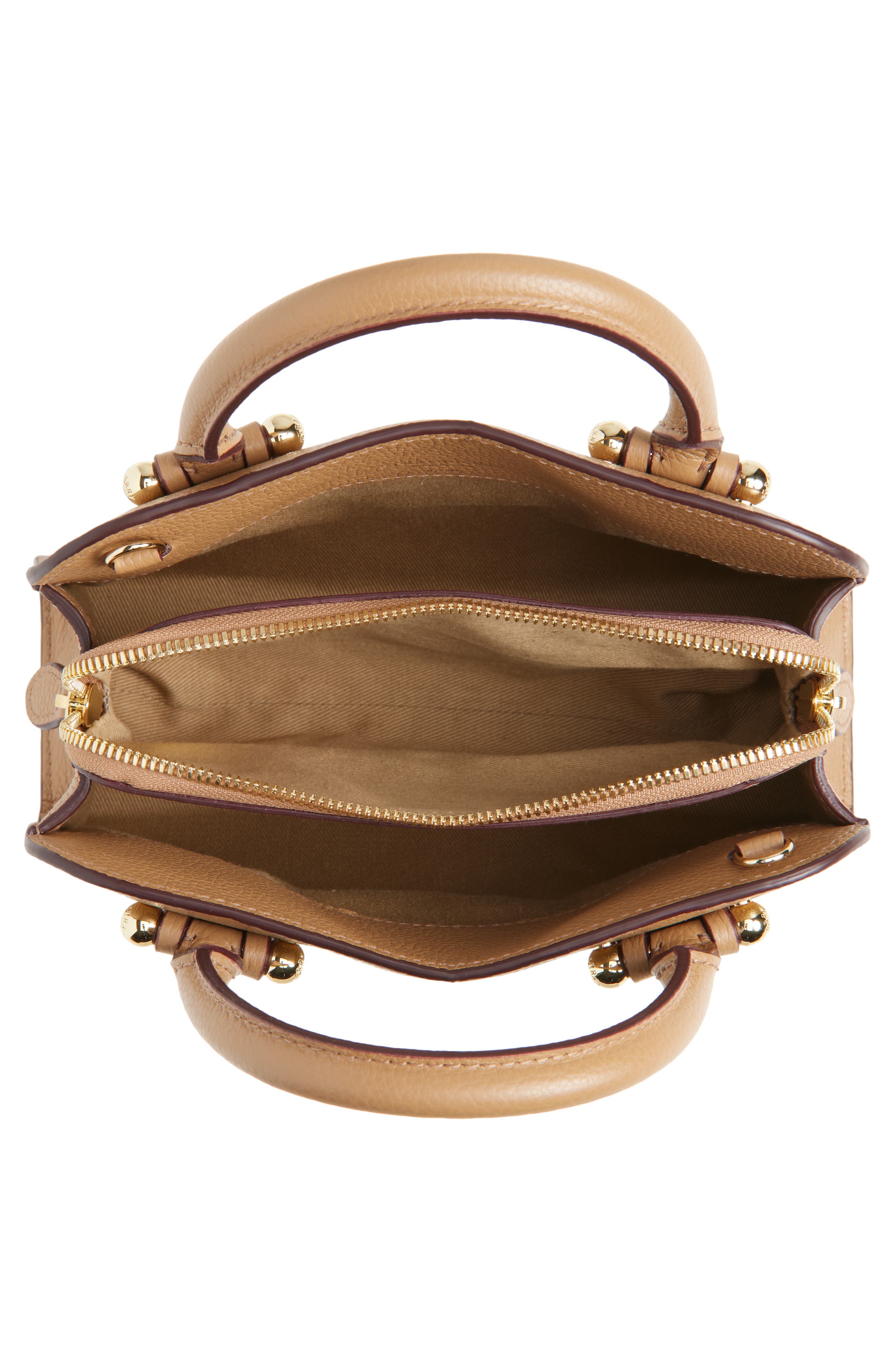 Strathberry Mini Georgia Leather Tote, Alternate, color, Caramel