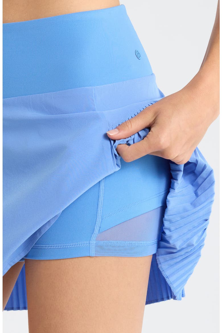 Super Set High Waist Pleated Skort, Alternate, color, BLUE AZURITE