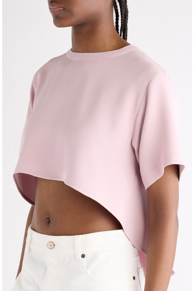 Silk & Wool Crop Training Top, Alternate, color, 5663 FUXIA