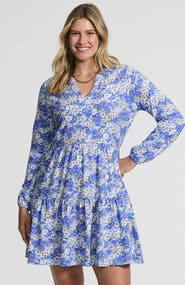 Lands' End Cotton Jersey Tiered Mini Dress