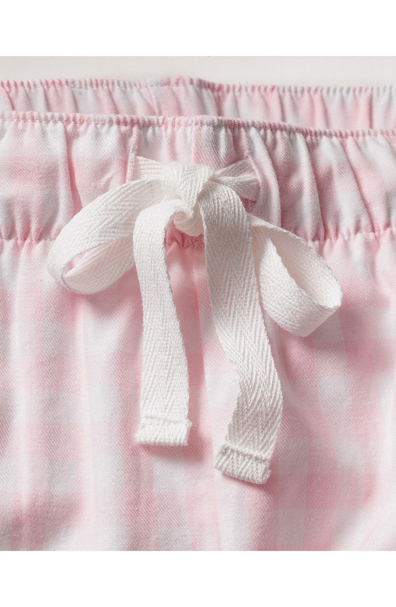 Petite Plume Gingham Cotton Pajama Pants, Alternate, color, Pink