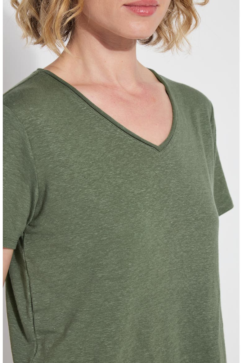 Cyrus Box Cut V-Neck T-Shirt, Alternate, color, STONE GREEN
