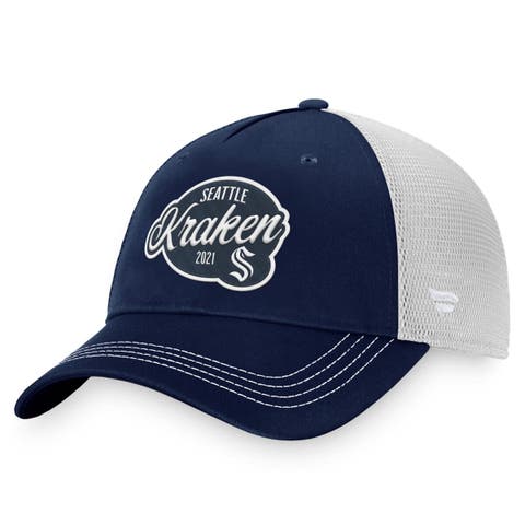 Women's Fanatics Branded Deep Sea Blue/White Seattle Kraken Fundamental Trucker Adjustable Hat