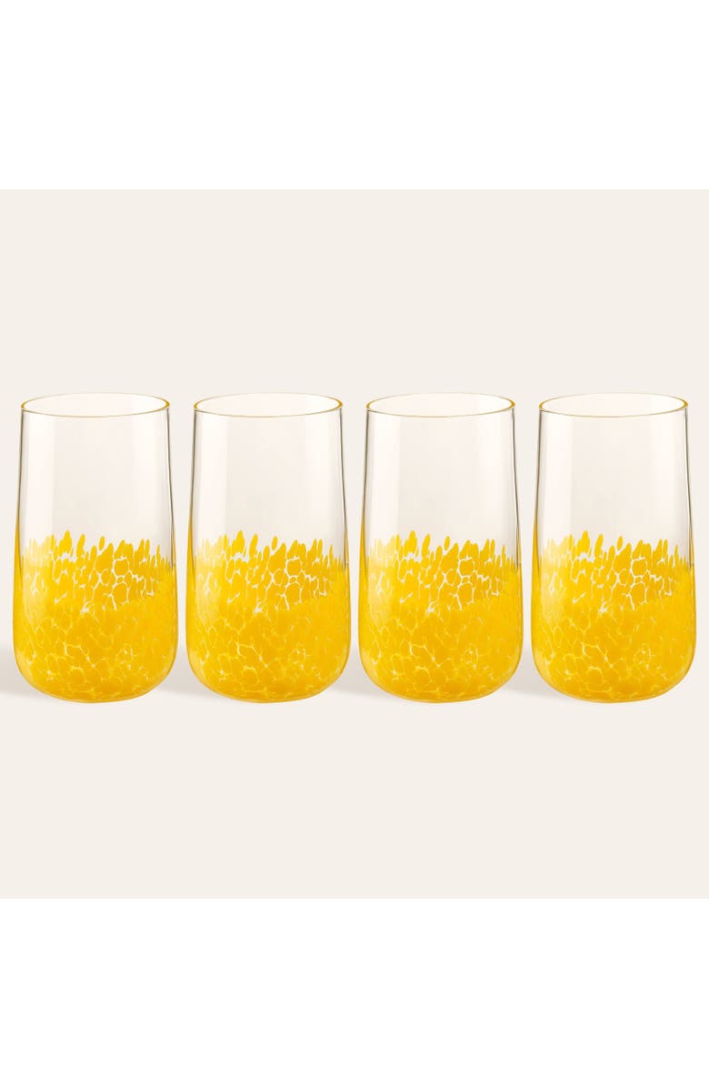 Zsa Zsa Zsu Henan Glass Soft Drink Tumbler 17 Oz. Set Of 4, Main, color, Clear