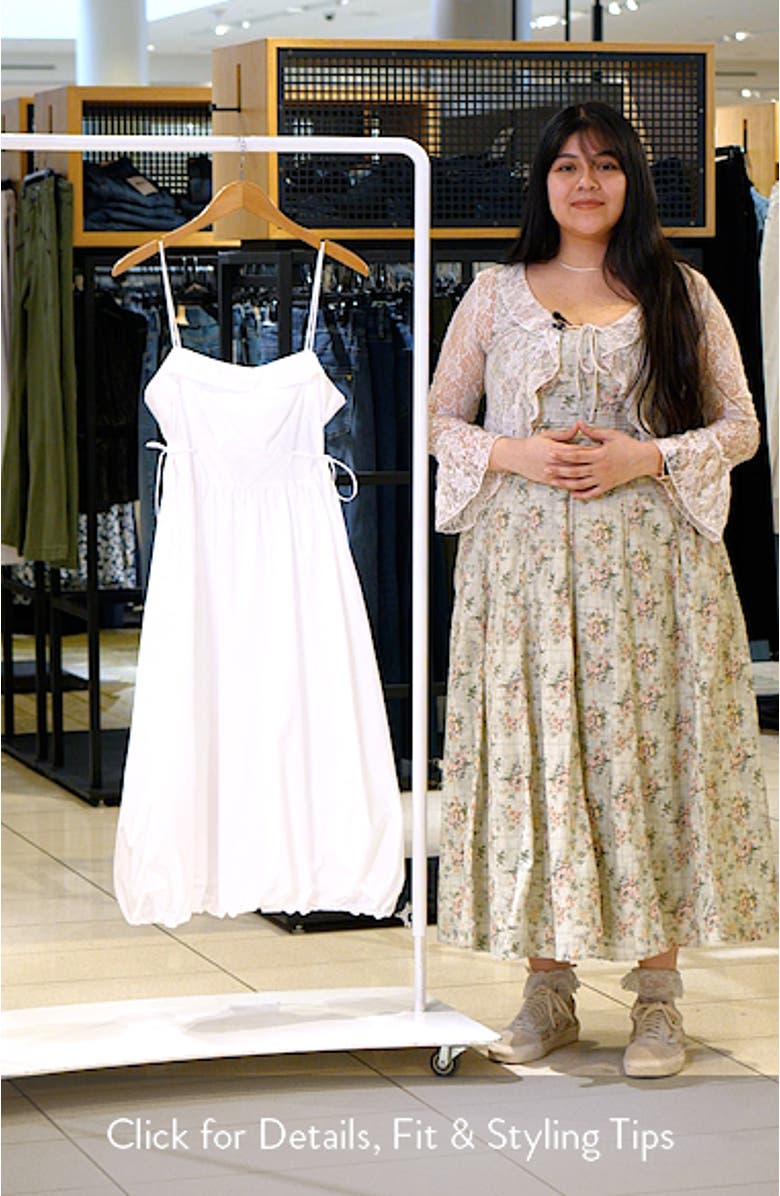 Dahlia Bubble Hem Cotton Sundress, sales video thumbnail