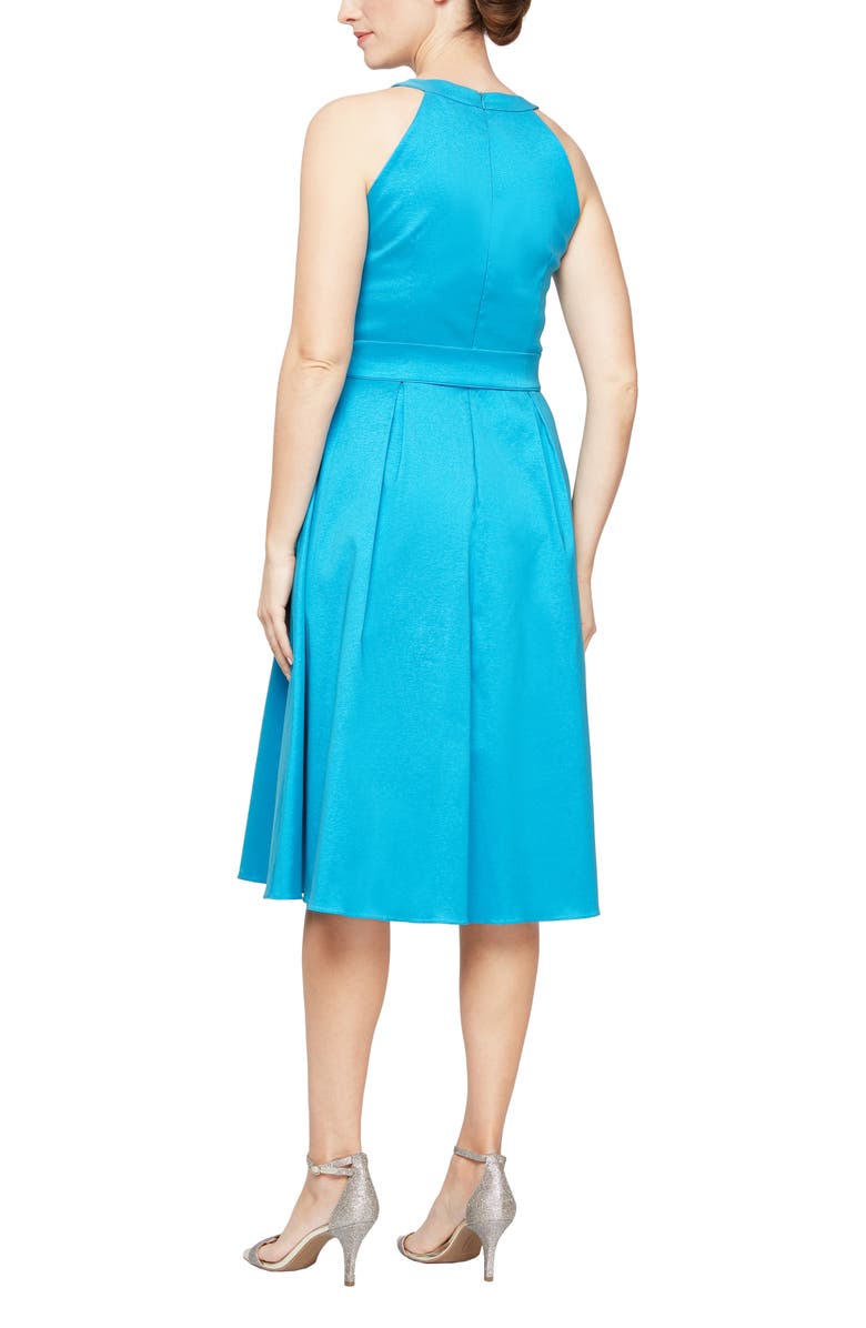 Alex & Eve Sleeveless Taffeta Fit & Flare Cocktail Dress, Alternate, color, 