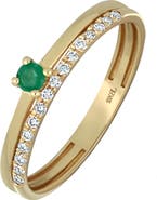 Bony Levy El Mar 18K Yellow Gold Emerald & Diamond Stackable Ring