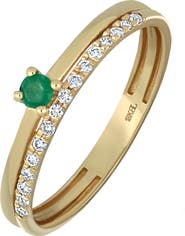 Bony Levy El Mar 18K Yellow Gold Emerald & Diamond Stackable Ring