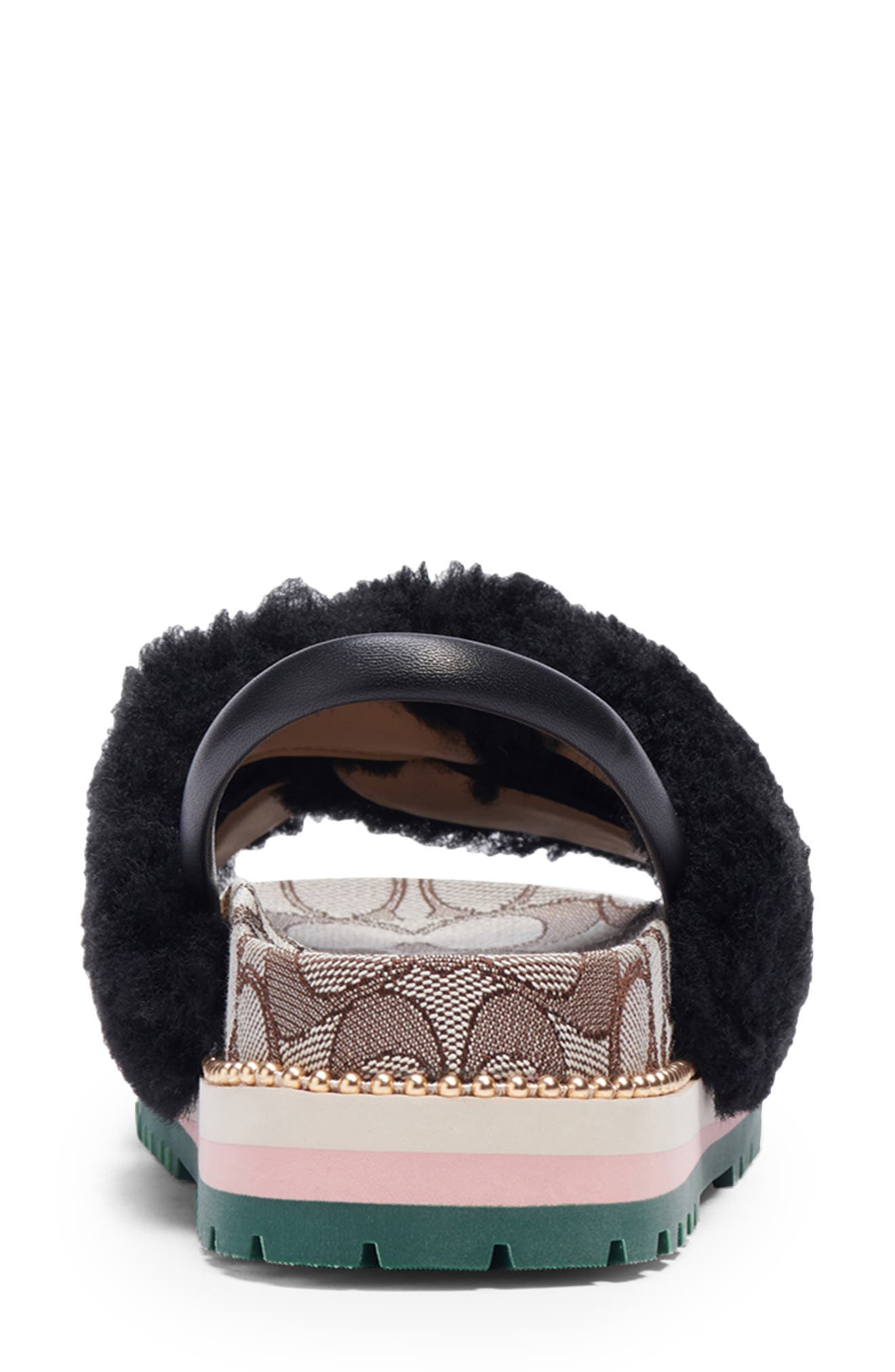 COACH Tally Genuine Shearling Sandal, Alternate, color, 