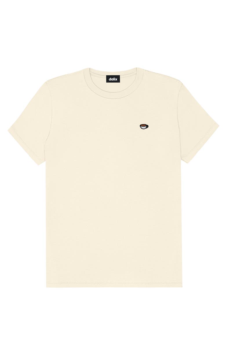 Womens Lil Coffee Jersey Tee, Alternate, color, Natural