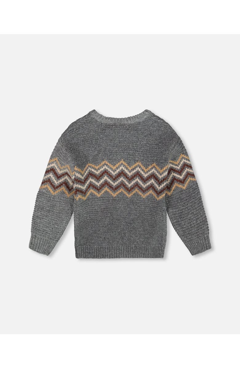Deux par Deux Knit Sweater, Alternate, color, Dark Heather Gray