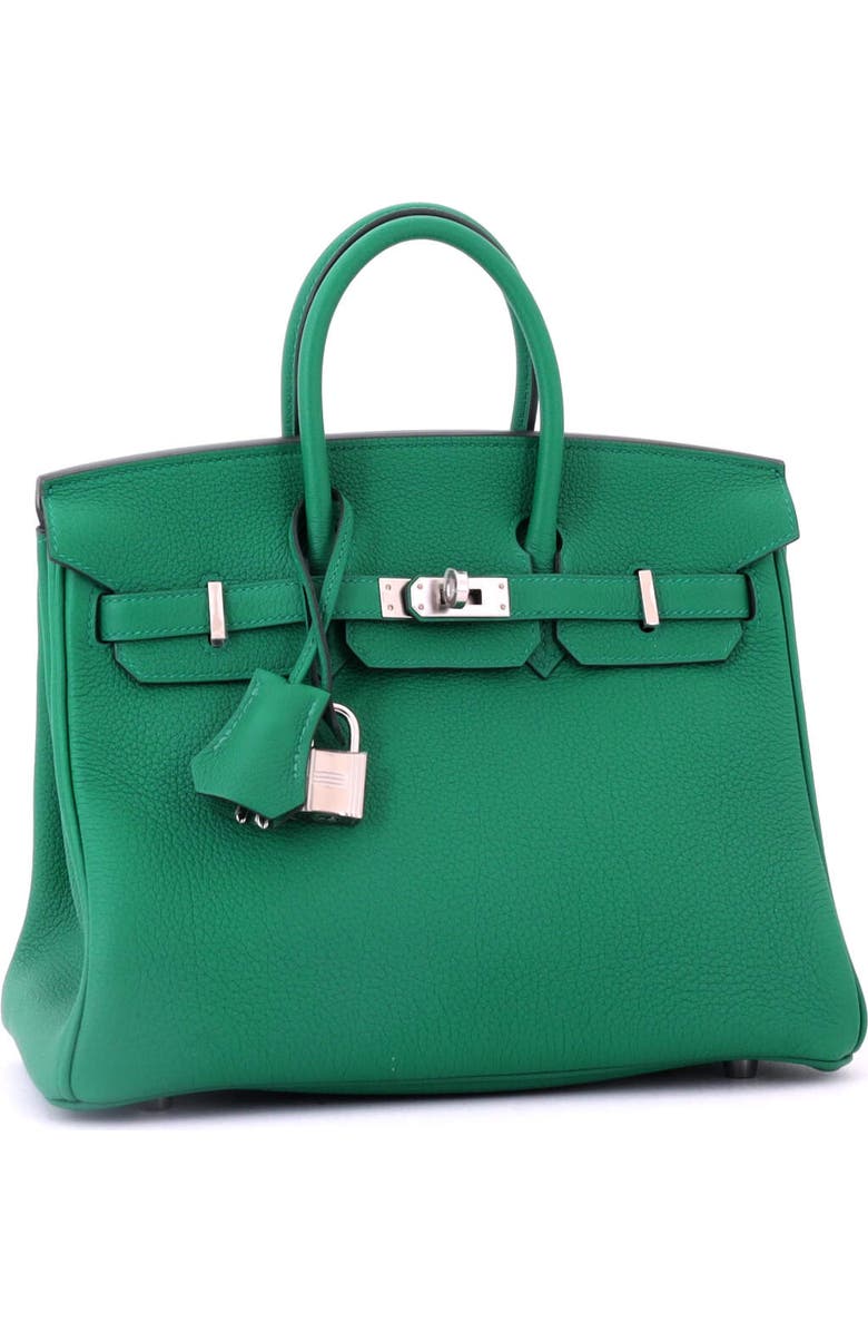 Pre-Owned Hermes Birkin Handbag Green Togo with Palladium Hardware 25, Alternate, color,