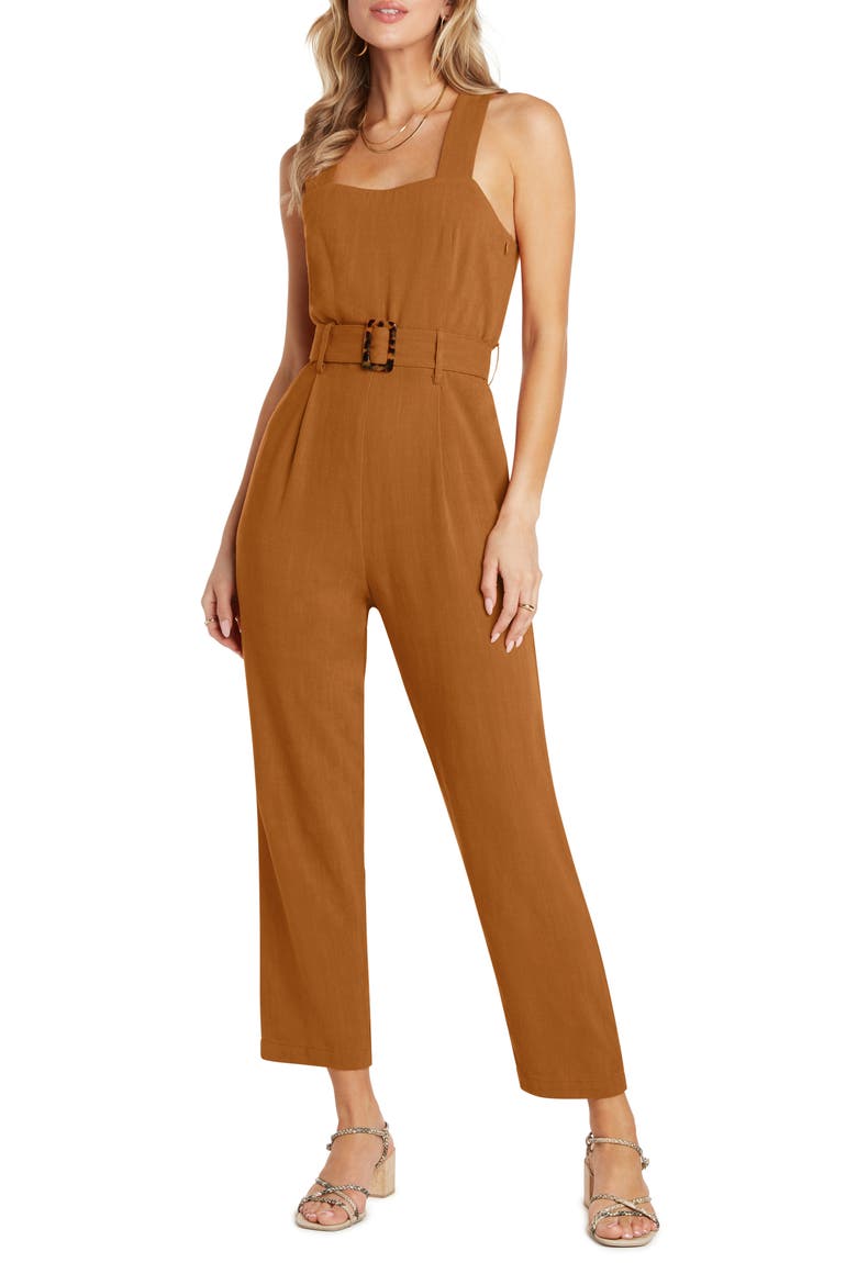 Johnson Belted Jumpsuit, Main, color, TERRACOTTA