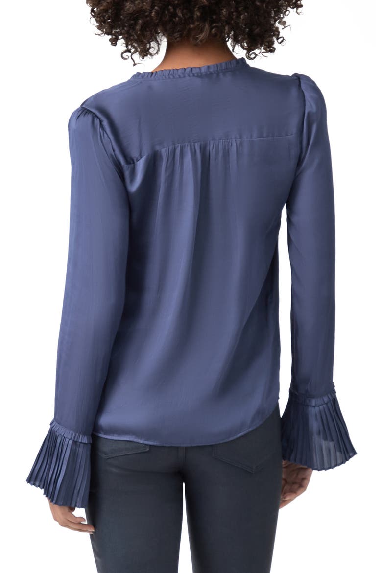 Palma Pleated Cuff Button-Up Blouse, Alternate, color, AMETHYST