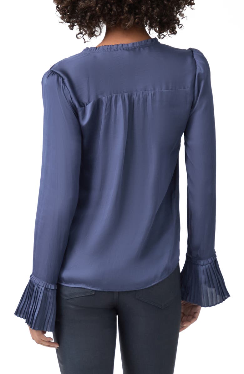 PAIGE Palma Pleated Cuff Button-Up Blouse, Alternate, color,