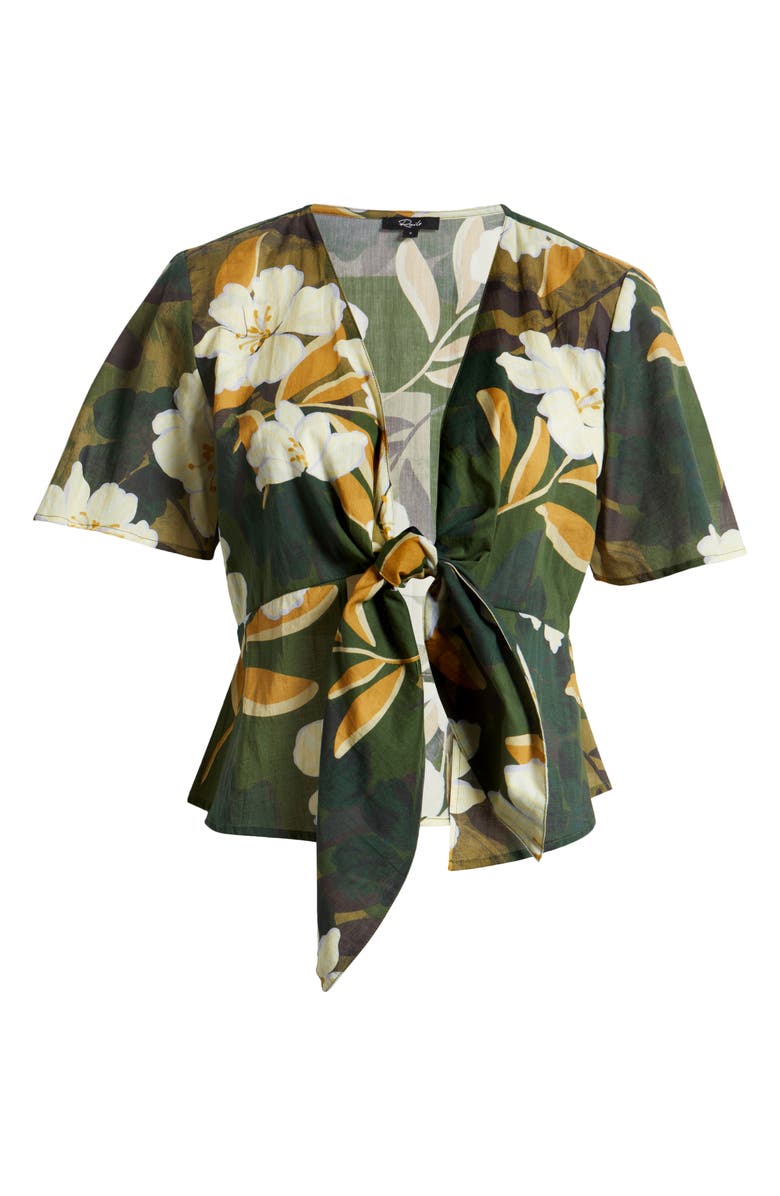 Rails Tia Floral Tie Front Cotton Top, Alternate, color,