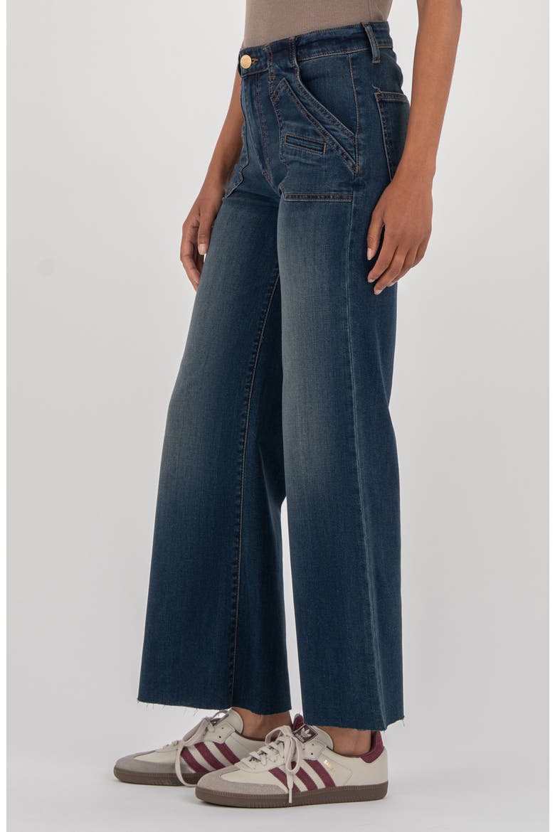 Meg Raw Hem Ankle High Waist Wide Leg Jeans, Alternate, color, ADVANTAGE