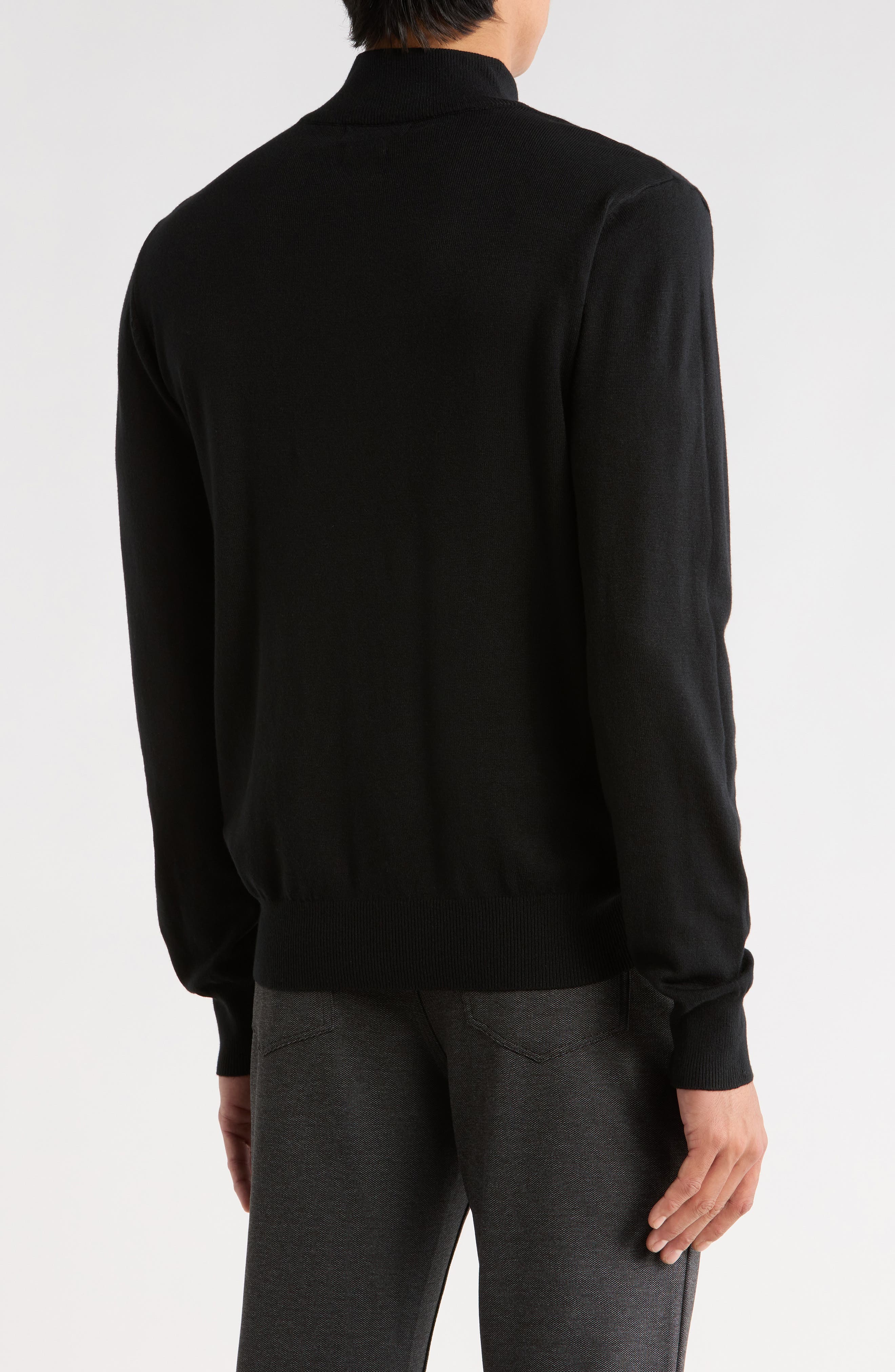 Slim Fit Mock Neck Sweater - image 2