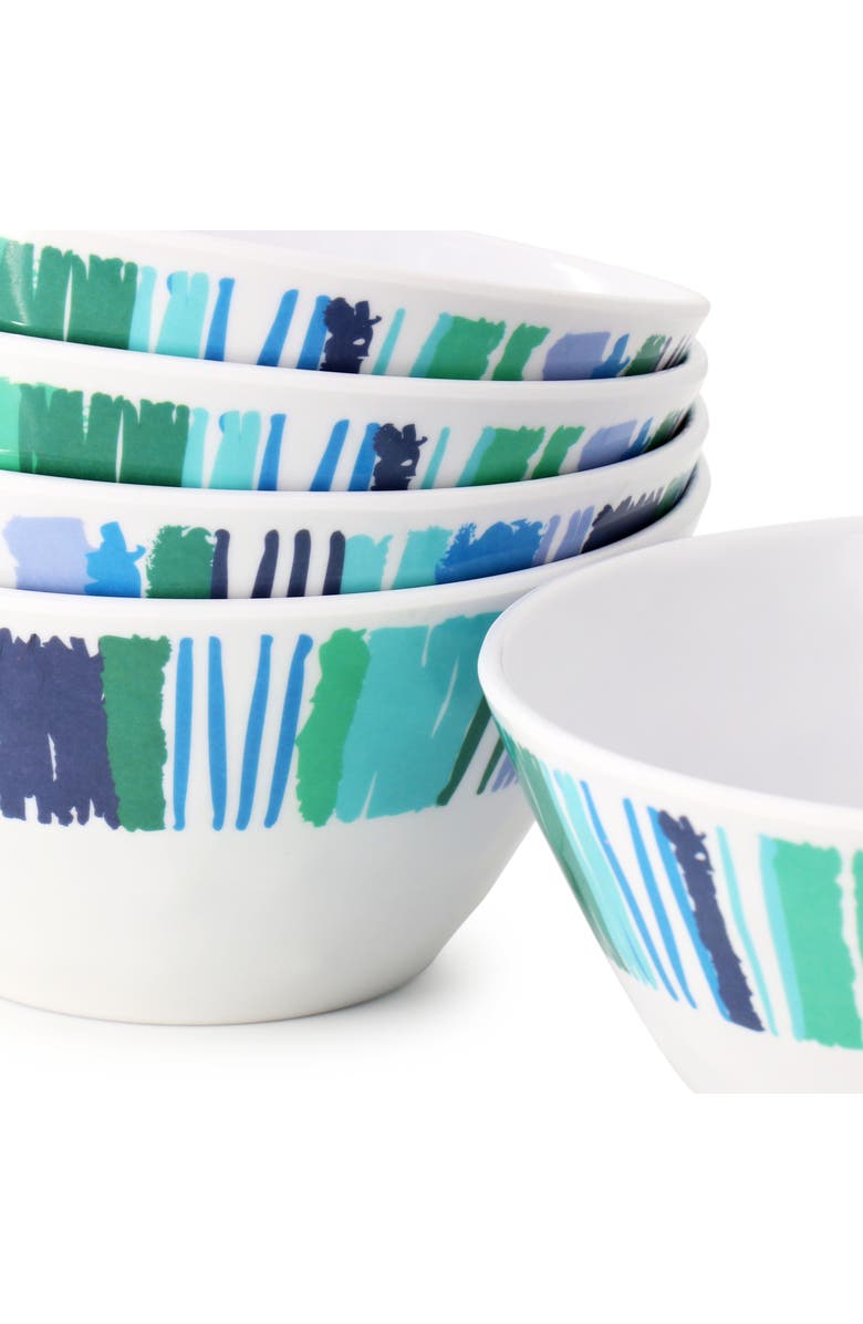 Gibson Home Tropical Sway Orleans 12 Piece 6 Inch Melamine Bowl Set, Alternate, color, Blue