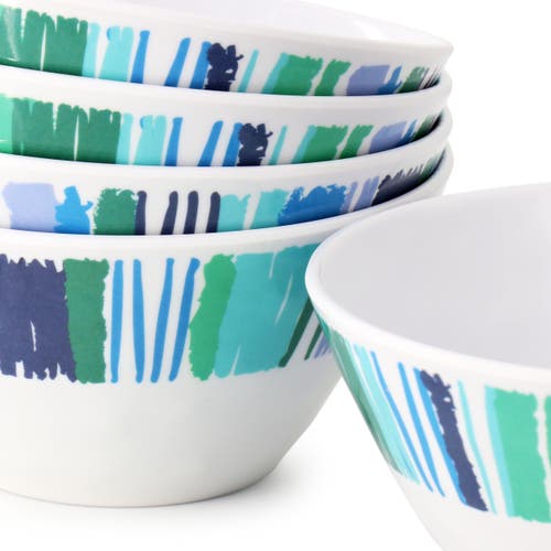 Gibson Home Tropical Sway Orleans 12 Piece 6 Inch Melamine Bowl Set In Blue