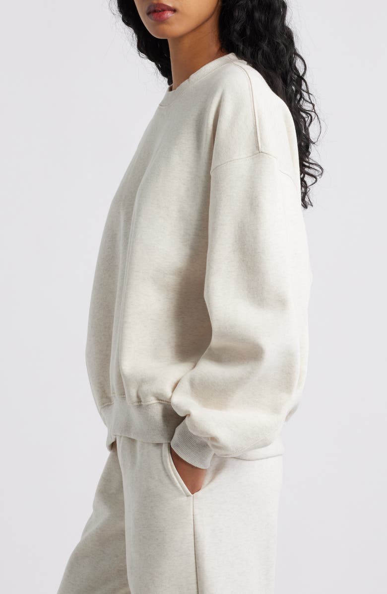 BP. Relaxed Cotton Blend Sweatshirt, Alternate, color, Beige Oatmeal Light Heather