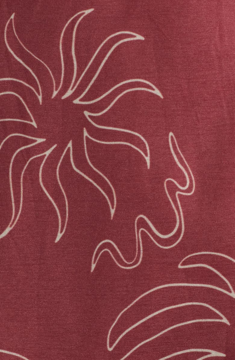 Topshop Crinkle Cowl Neck Minidress, Alternate, color, Burgundy Multi