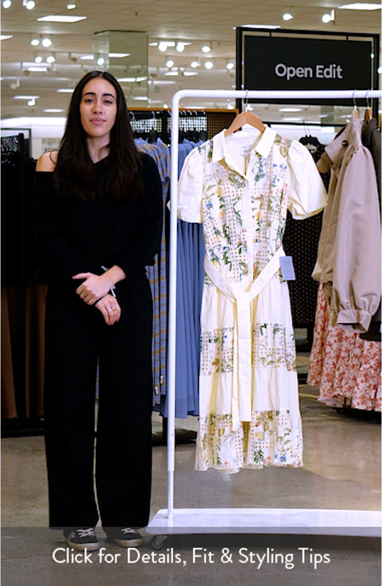 Octavia Button-Up Tiered Midi Dress, sales video thumbnail