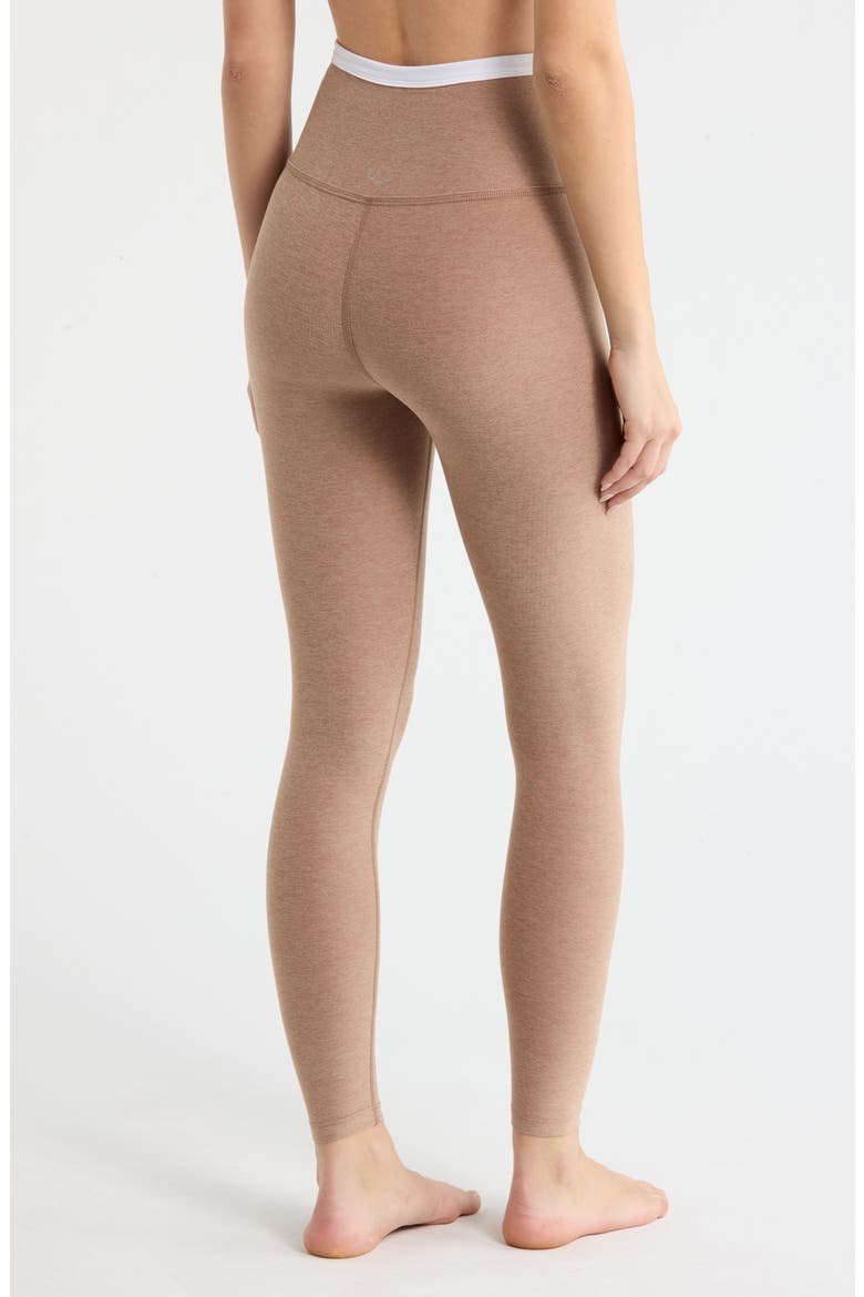 Spacedye Outlines High Waist Midi Leggings, Alternate, color, DESERT SAND/ CLOUD WHITE