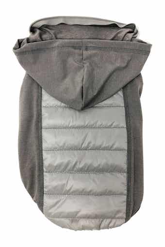 PET LIFE 'Apex' Lightweight Hybrid 4-Season Stretch & Quick-Dry Dog Coat w/ Pop out Hood - Medium